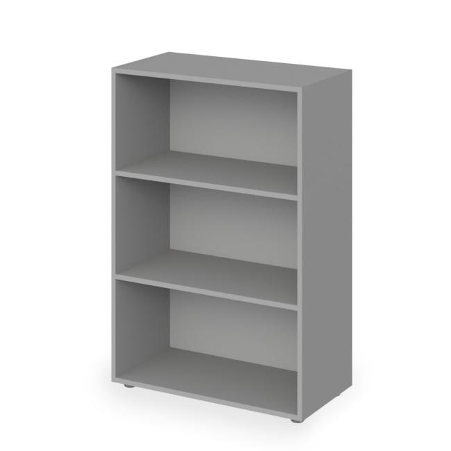 Medium open cabinet 2 shelves Lenza Wels, 79.8x119.5x40.4cm, gray