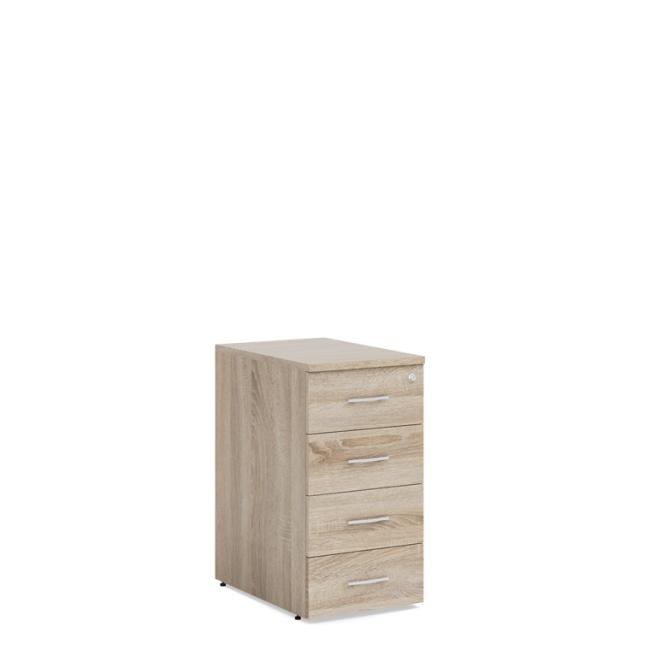 [LZ002364] Harbor container BASIC, 4-drawer with lock, 41x76x60cm, Sonoma oak