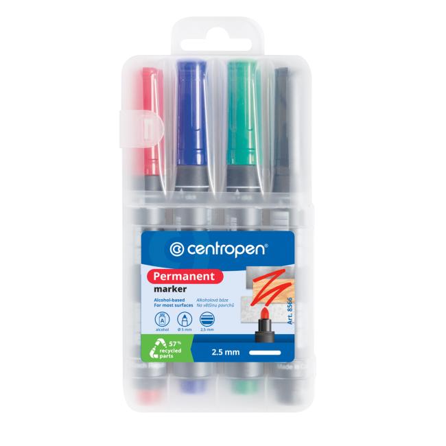 Set of permanent markers Centropen 8566/4S