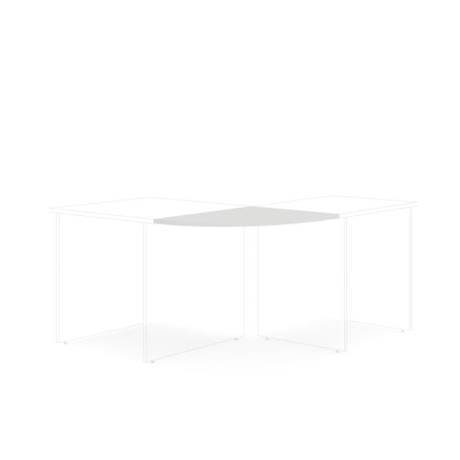 [LZ002453] Additional table without BASIC leg, 80x2.2x60cm, white