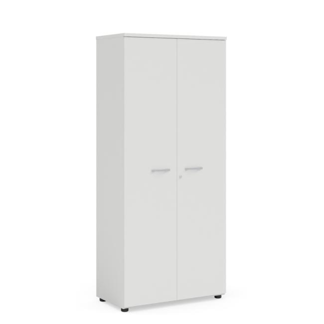 BASIC wardrobe with pull-out hanger, with lock, 80x40x182.1cm, white