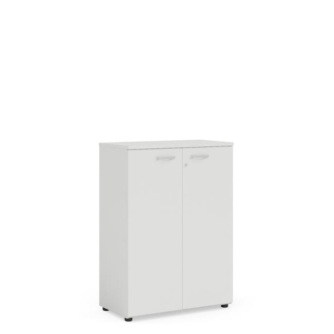 [LZ002823] Shelf cabinet BASIC, with lock, 80x40x111.7cm, white