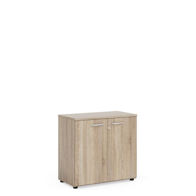 Shelf cabinet BASIC, with lock, 80x40x76.5cm, Sonoma oak