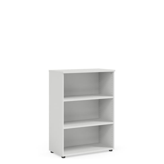 Knižnica BASIC, otvorená, 80x40x111,7cm, biela