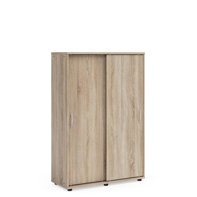 [LZ002894] Policová skriňa BASIC, posuvné dvere bez zámku, 100x40x147,9cm, dub Sonoma