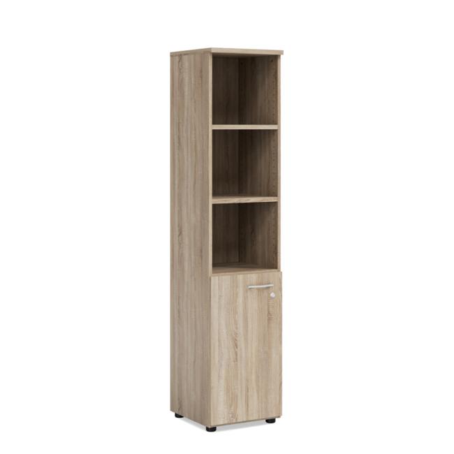 [LZ003044] BASIC bookcase, combined, right door with lock, 40x40x182.1cm, Sonoma oak