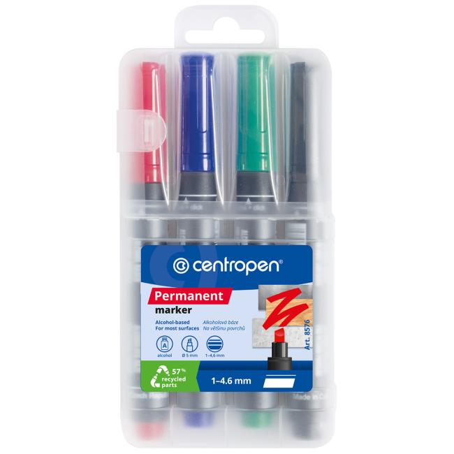 Set of permanent markers Centropen 8576/4S