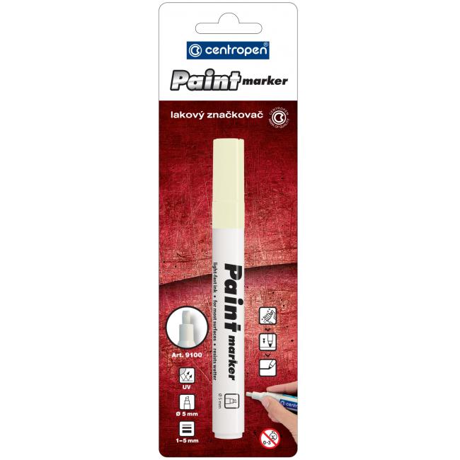 [CE910000] Lacquer marker Centropen 9100 white