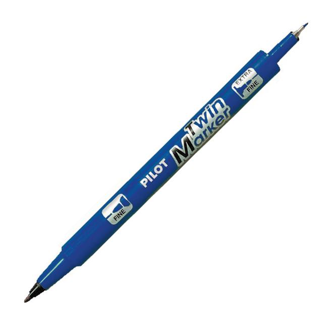 Marker double-sided PILOT Twin Marker BeGreen 0.5 + 0.3 mm blue