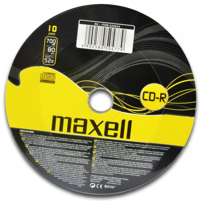 CD-R Maxell 700 MB 52x 10ks/koláč