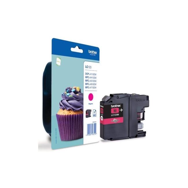 Ink cartridge Brother LC-123 for DCP-J4110DW/ MFC-J4410DW/J4510DW/J4610DW magenta (600 pages)