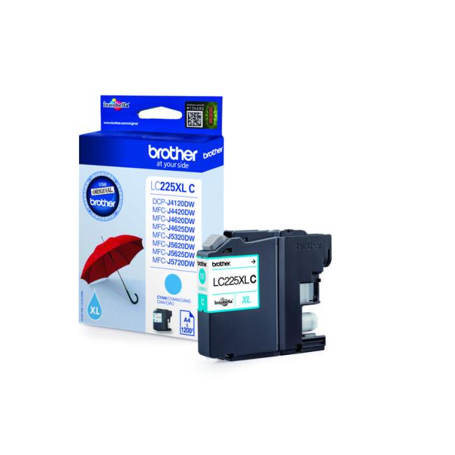 Ink cartridge Brother LC-225XL for MFC-J5320DW/J5620DW/J5720DW cyan (1,200 pages)