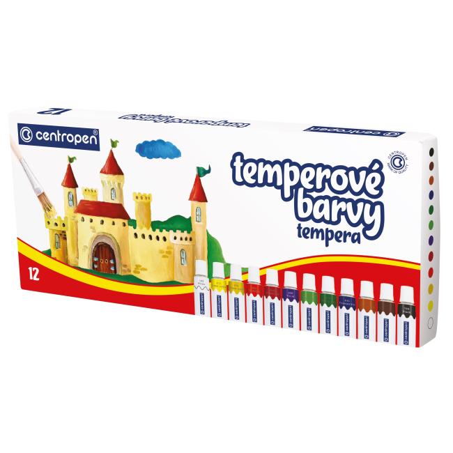 [CE955012] Temperové farby Centropen 12 farieb 12ml