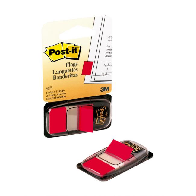 [MM068010] Záložky Post-it Index široké 25,4x43,2 červená