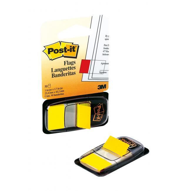 Bookmarks Post-it Index wide 25.4x43.2 yellow