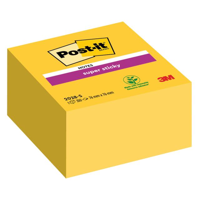 [MM202835] Self-adhesive pad Post-it Super Sticky 76x76mm yellow 350l