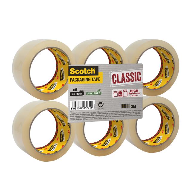 [MM203044] Lepiaca páska Scotch, bez PVC, priehľadná, 48 mm x 50 m, 6 kotúčov