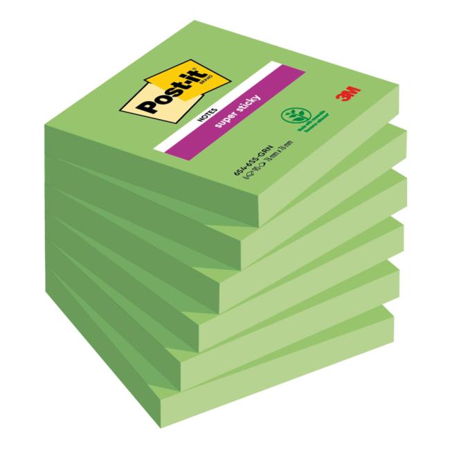 Self-adhesive note Post-it Super Sticky green 76x76mm