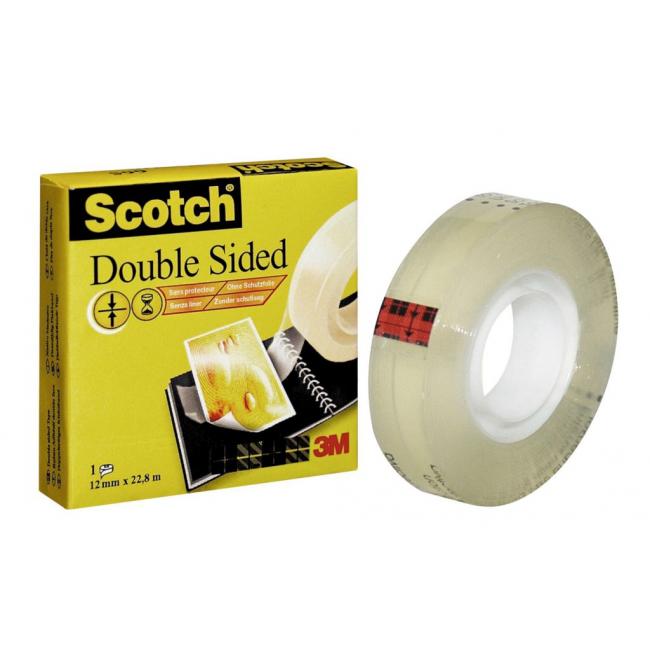 Obojstranná lepiaca páska Scotch 665, 12 mm x 22,8 m, v krabici