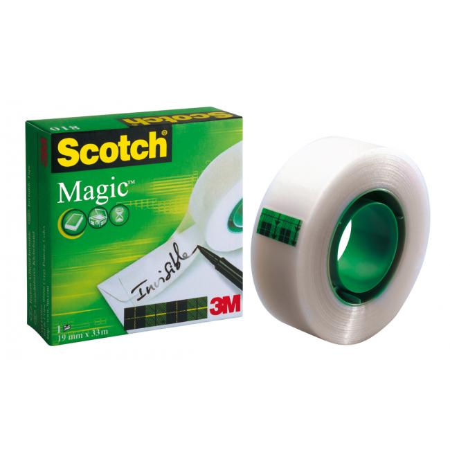 Scotch Magic neviditeľná popisovateľná lepiaca páska, 19 mm x 33 m, v krabičke
