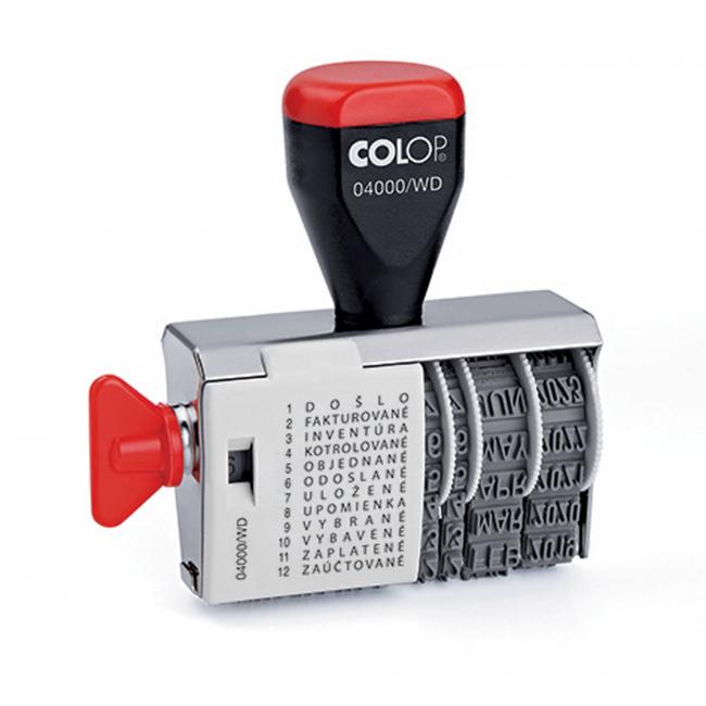 [CO000018] Stamp Colop 04000/WD - 12 words + date