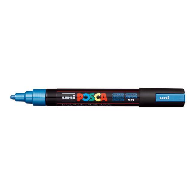 Marker pen POSCA PC-5M metallic blue