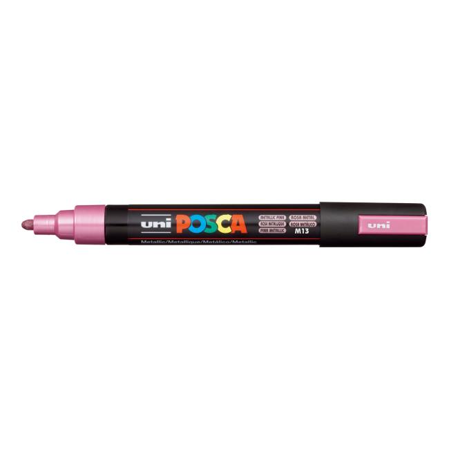 Marker uni POSCA PC-5M metallic pink