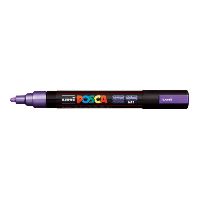 Marker uni POSCA PC-5M metallic purple