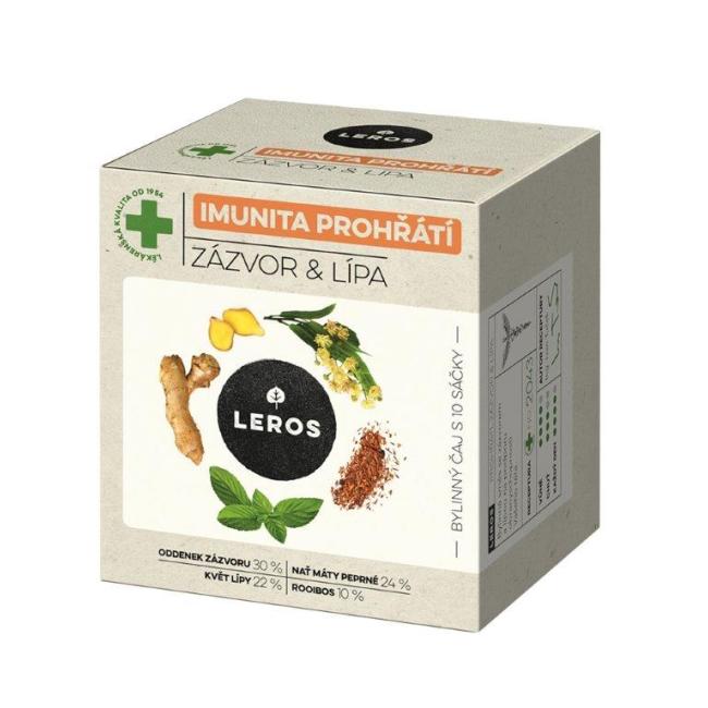 Tea LEROS herbal Natur Immunita linden & ginger HB 10 x 2 g