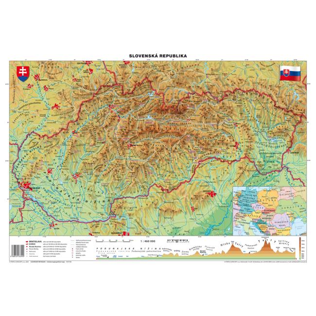 [NM473001] Map of Slovakia-geographic B1 format