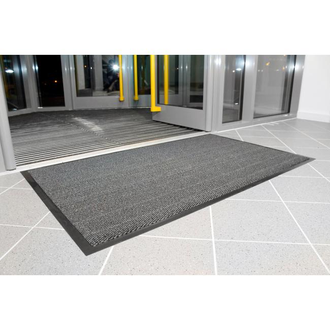 Vyna-Plush mat 60x90cm black/steel