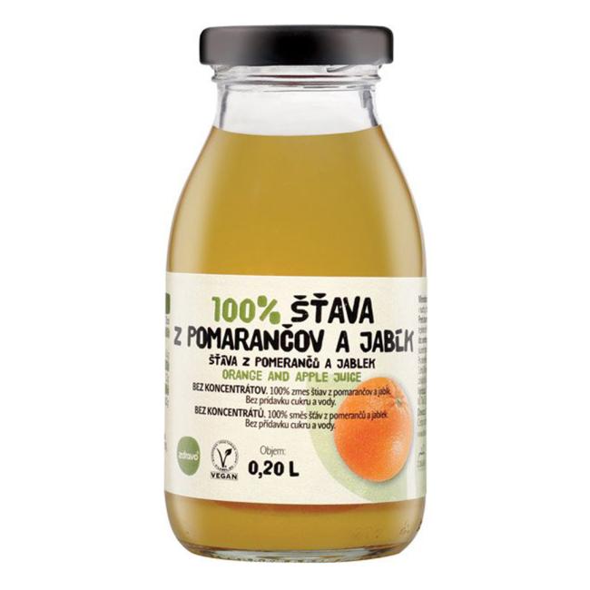 ZDRAVO juice 100% orange-apple 10 x 0.2 ℓ NON-RETURNABLE GLASS