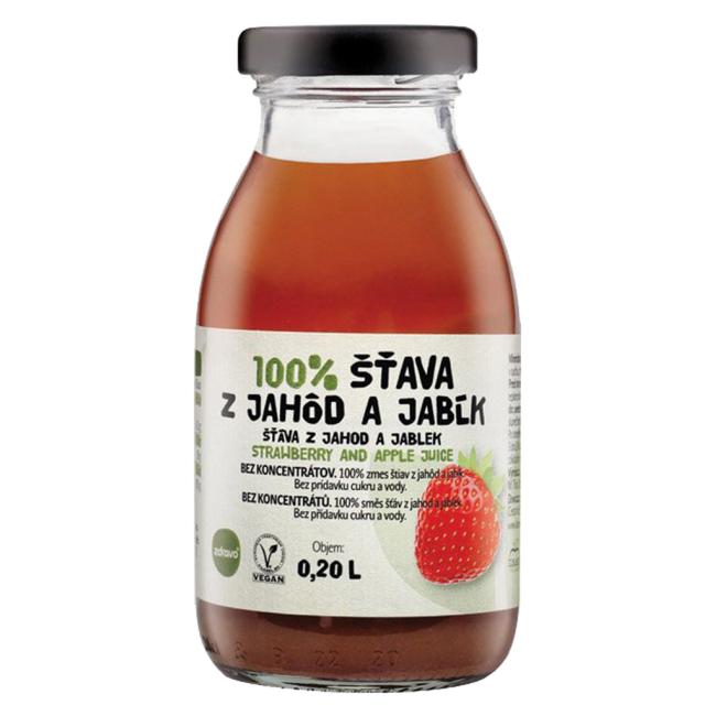 ZDRAVO juice 100% strawberry-apple 10 x 0.2 ℓ NON-RETURNABLE GLASS