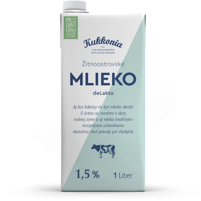 Long-lasting milk Žitnoostrovské Kukkonia lactose-free 1.5% 1 ℓ