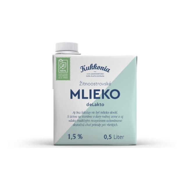 [PT421038] Trvanlivé mlieko Žitnoostrovské Kukkonia bezlaktózové 1,5% 0,5 ℓ