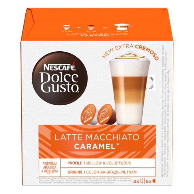 Coffee capsules DOLCE GUSTO Latte Macchiato Caramel (16 pcs.)