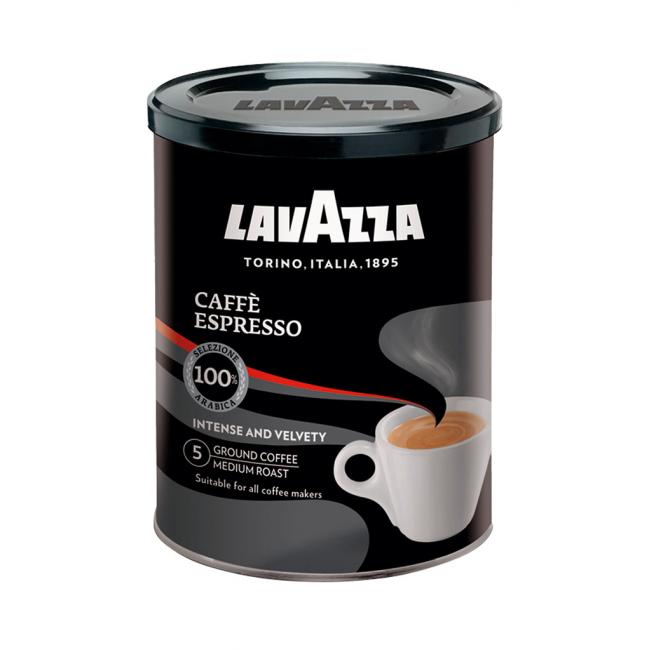 LAVAZZA Caffé Espresso ground coffee in a 250 g can