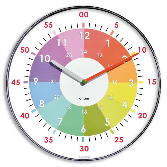 [CP395991] Wall clock CEP 30 cm classroom colored