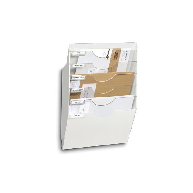 [CP530021] Set of five white wall shelves