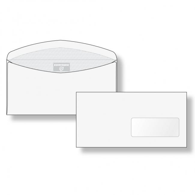 Mailing envelopes C6/5 lick with a window on the right, internal printing, for machine processing, 1000 pcs.