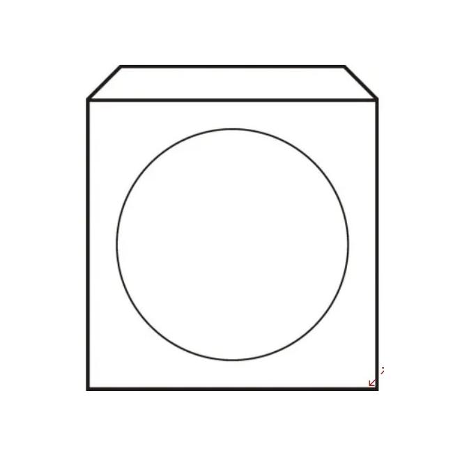 Obaly na CD 125x125 s okienkom 50 ks