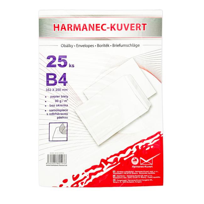 Postal envelopes B4 with tape, white, 25 pcs. 90g