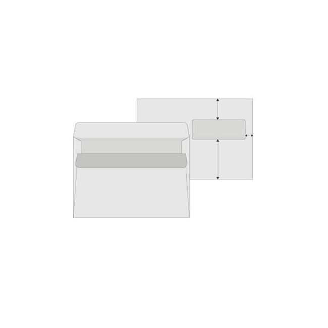 [OB356610] Postal envelopes C5 with tape, window on the right 45 x 90 mm, 1000 pcs.