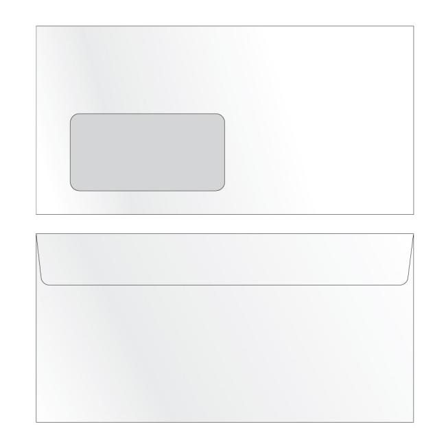 [OB412600] Poštové obálky DL s páskou, okienko vľavo, potlač 1000 ks