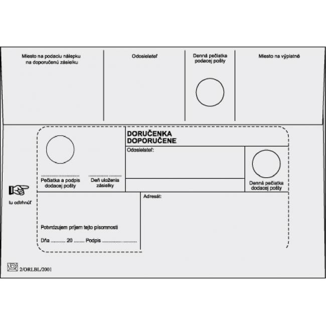 Postal envelopes B6 delivery note, 1000 pcs