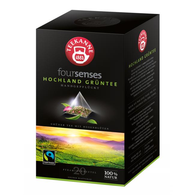Čaj TEAPOT FOURSENSES Highland Green Tea Fairtrade HB 20 x 2g