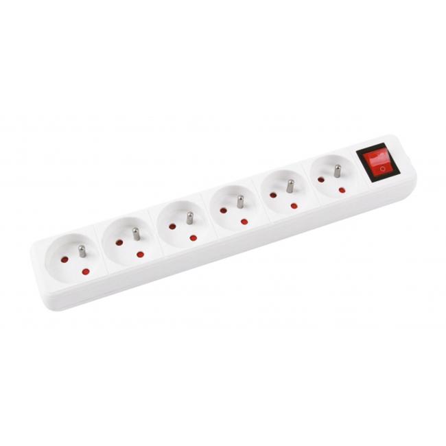[OC634114] Extension cable Office Products with 6 sockets with switch 3m