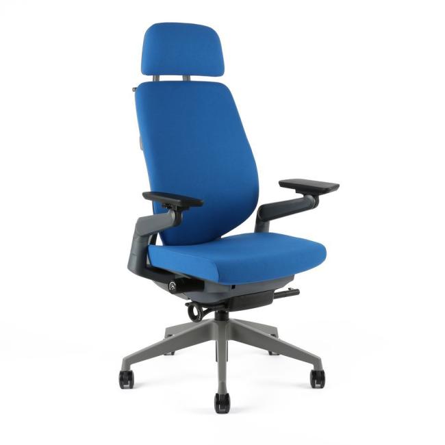 Upholstered office chair KARME + PDH, F03 blue