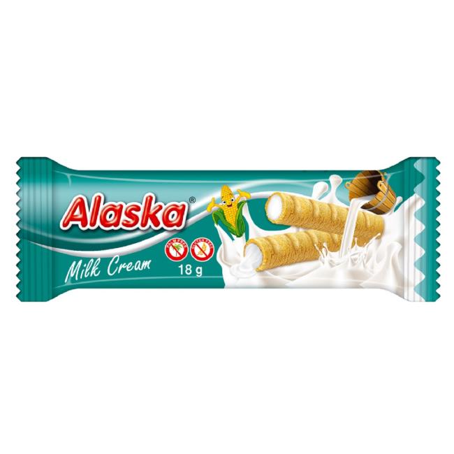 Alaska tubes filled with milk cream 18 g