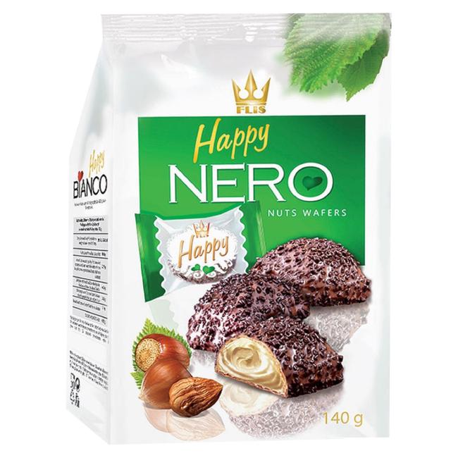 [PT795411] HAPPY NERO wafers with milk-nut filling 140 g